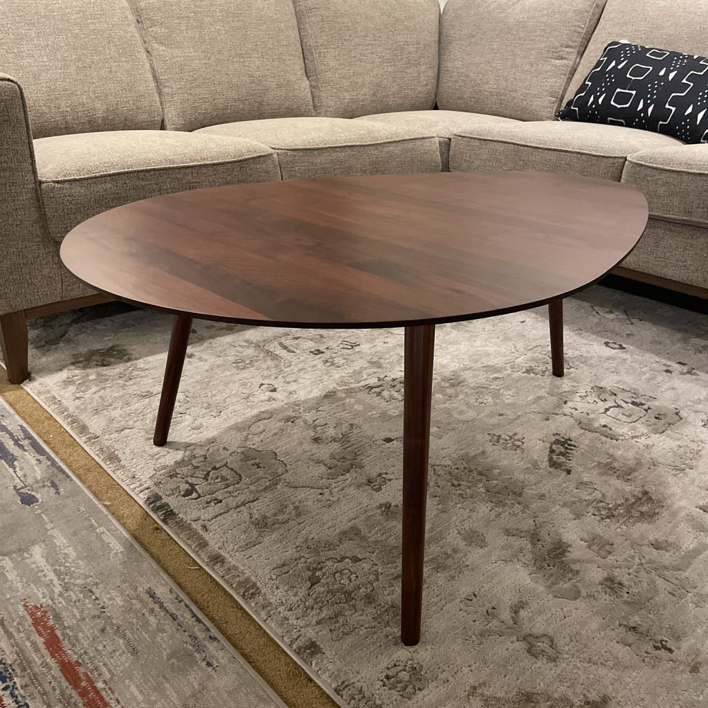 Walnut Teardrop Coffee Table