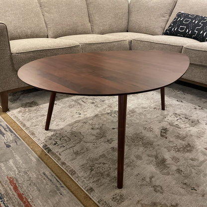 Walnut Teardrop Coffee Table