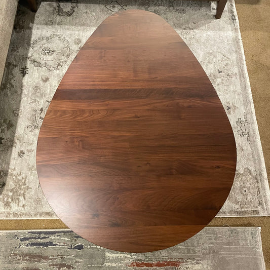 Walnut Teardrop Coffee Table