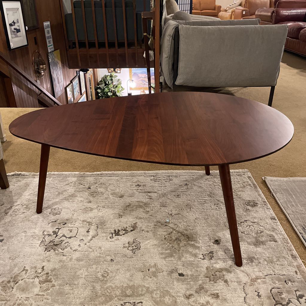 Walnut Teardrop Coffee Table