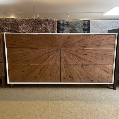 White Pattern Front Dresser C LOWBOYS