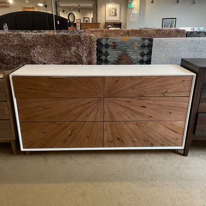 White Pattern Front Dresser C LOWBOYS