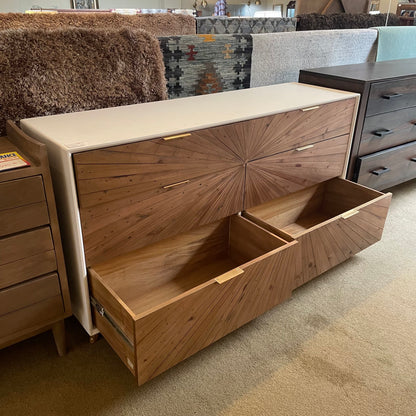 White Pattern Front Dresser C LOWBOYS