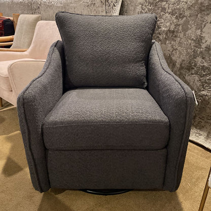 Charcoal Boucle Swivel Glider U ACCENT CHAIRS