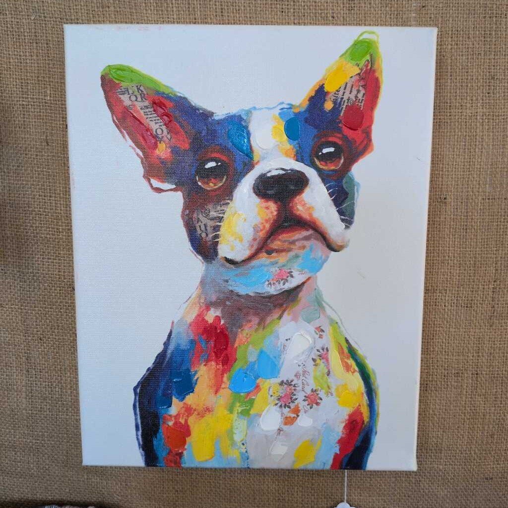 Colorful Bulldog Art
