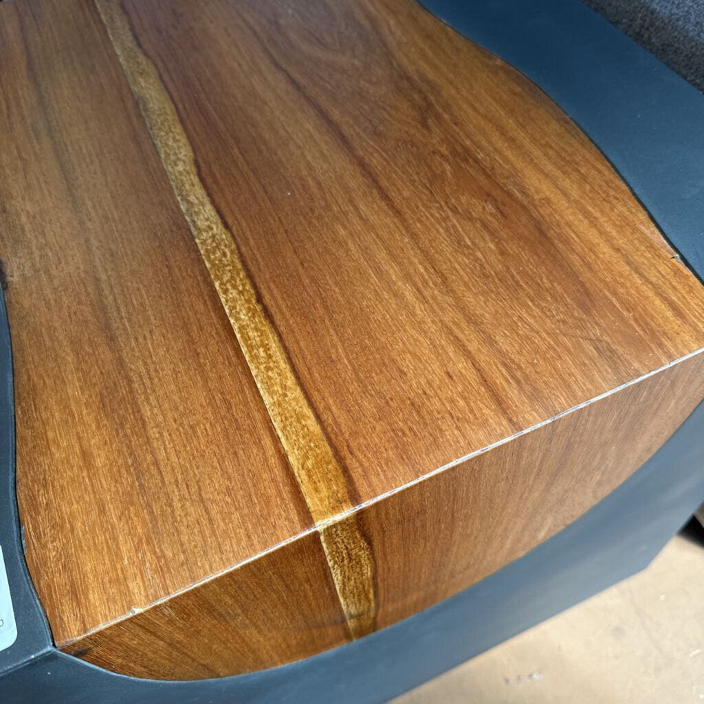 Close-up of a wooden surface with a visible grain pattern