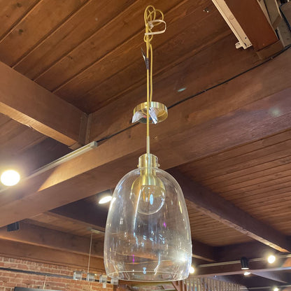 Brass and Glass Pendant Light LAMPS