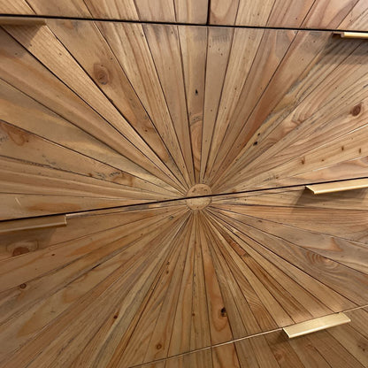 White Pattern Front Highboy