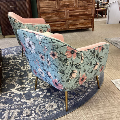 Recycled Pink/Floral Accent Chair