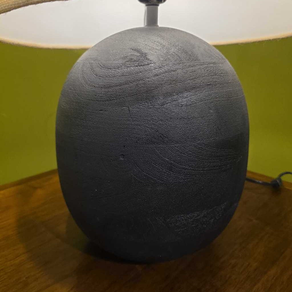 Black Mango Wood Table Lamp LAMPS