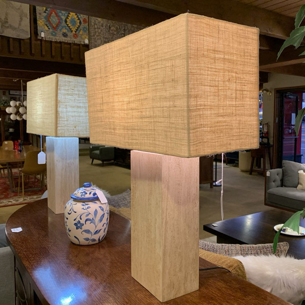 Stone Base Table Lamp