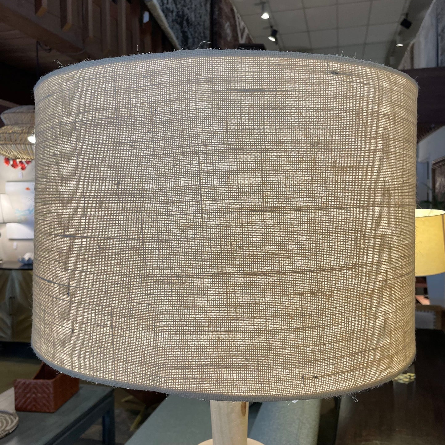 Natural Wood Turned Floor Lamp
