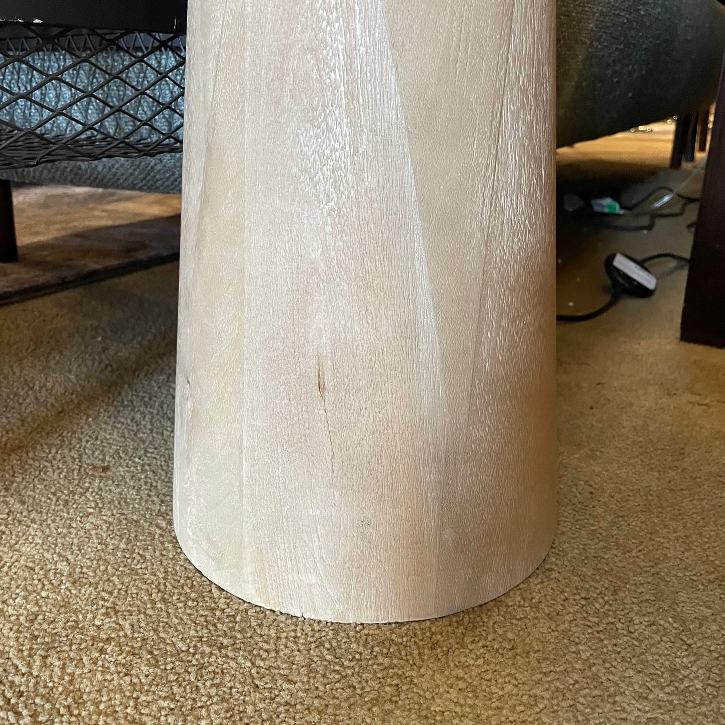 Natural Wood Turned Floor Lamp