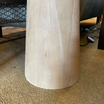Natural Wood Turned Floor Lamp