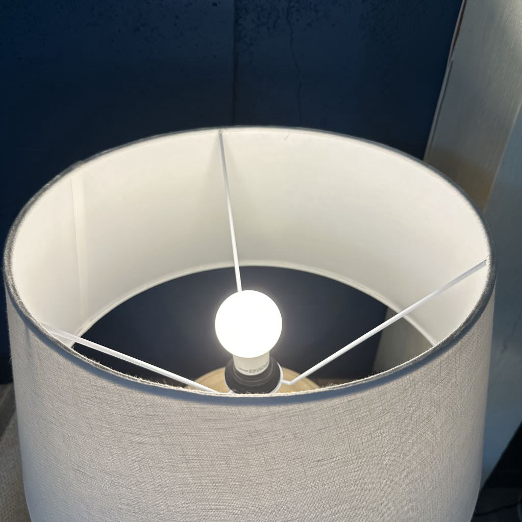 Large Natural Ribbed Table Lamp LAMPS