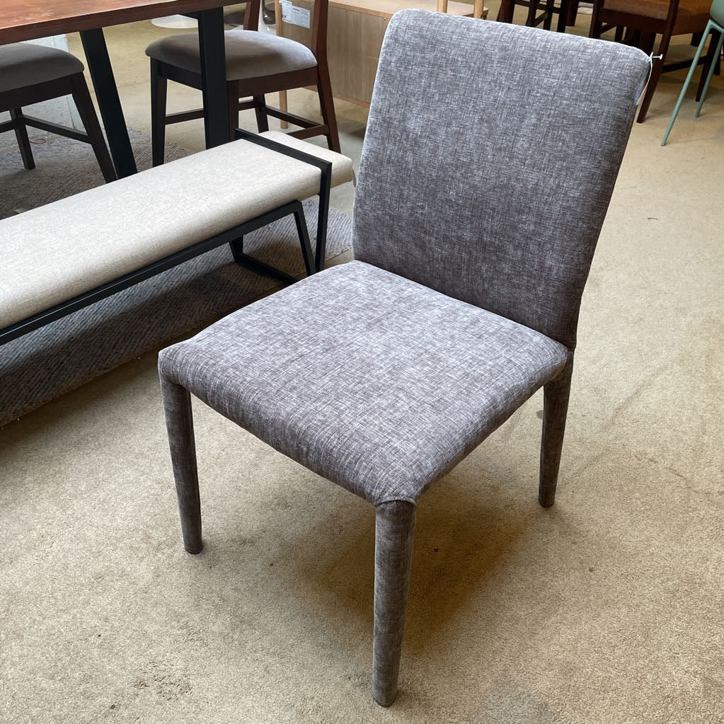 Fully Upholstered Pewter Dining Chair C DINING CHAIRS