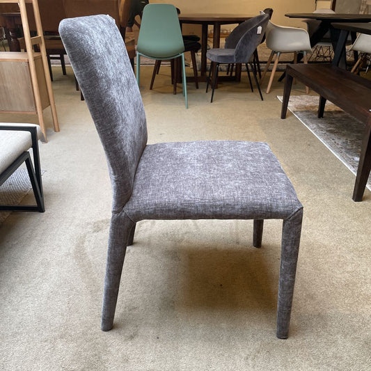 Fully Upholstered Pewter Dining Chair