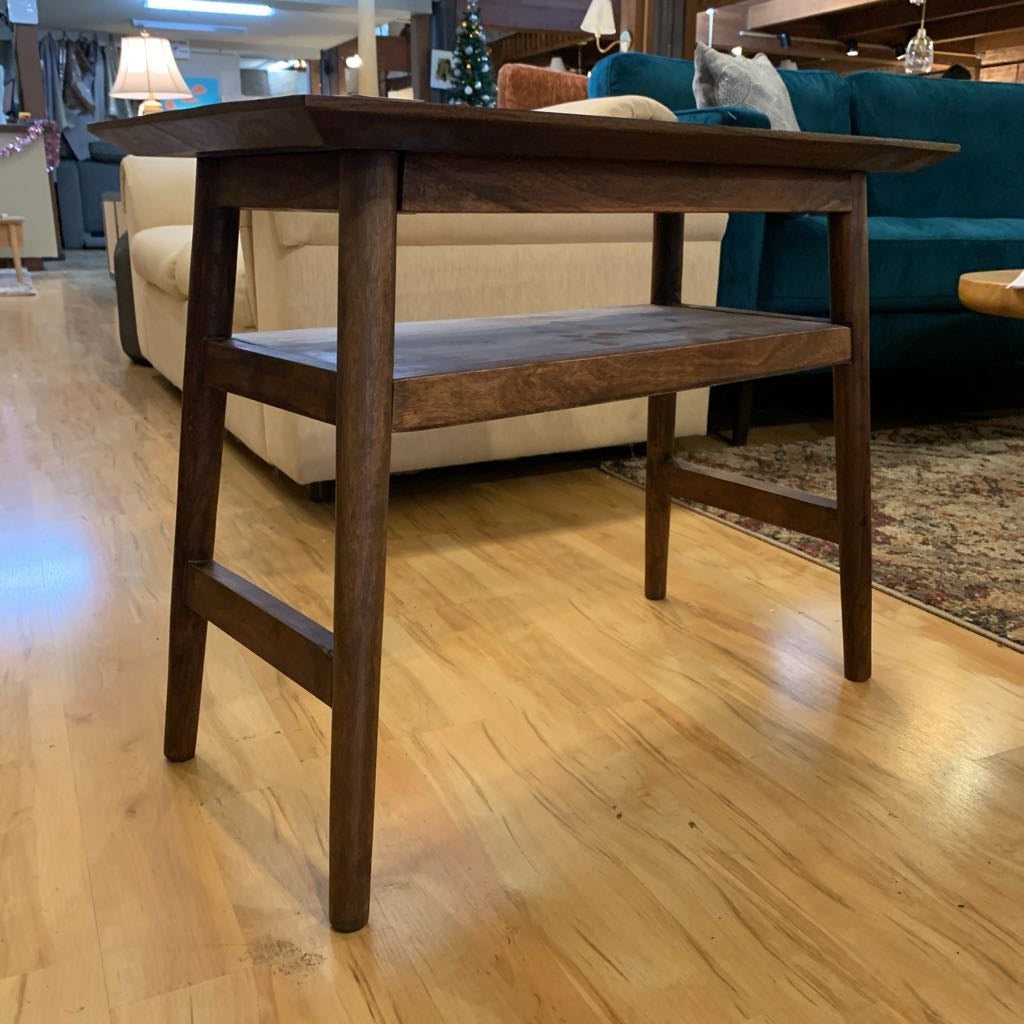 Dark Acacia Recliner Table C SIDE TABLES