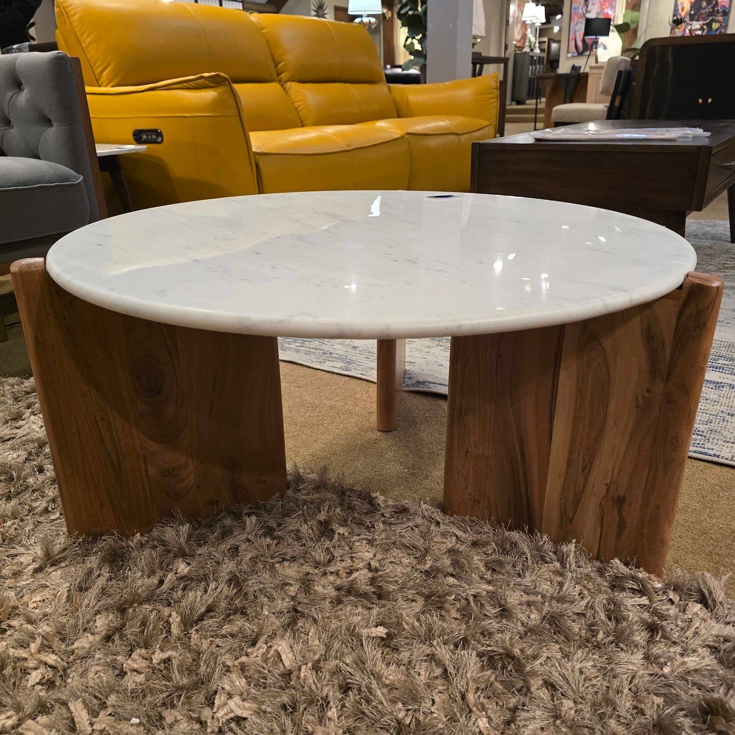 Marble Top Round Coffee Table