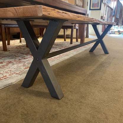 Live Edge Trestle Bench 73" C DINING BENCHES
