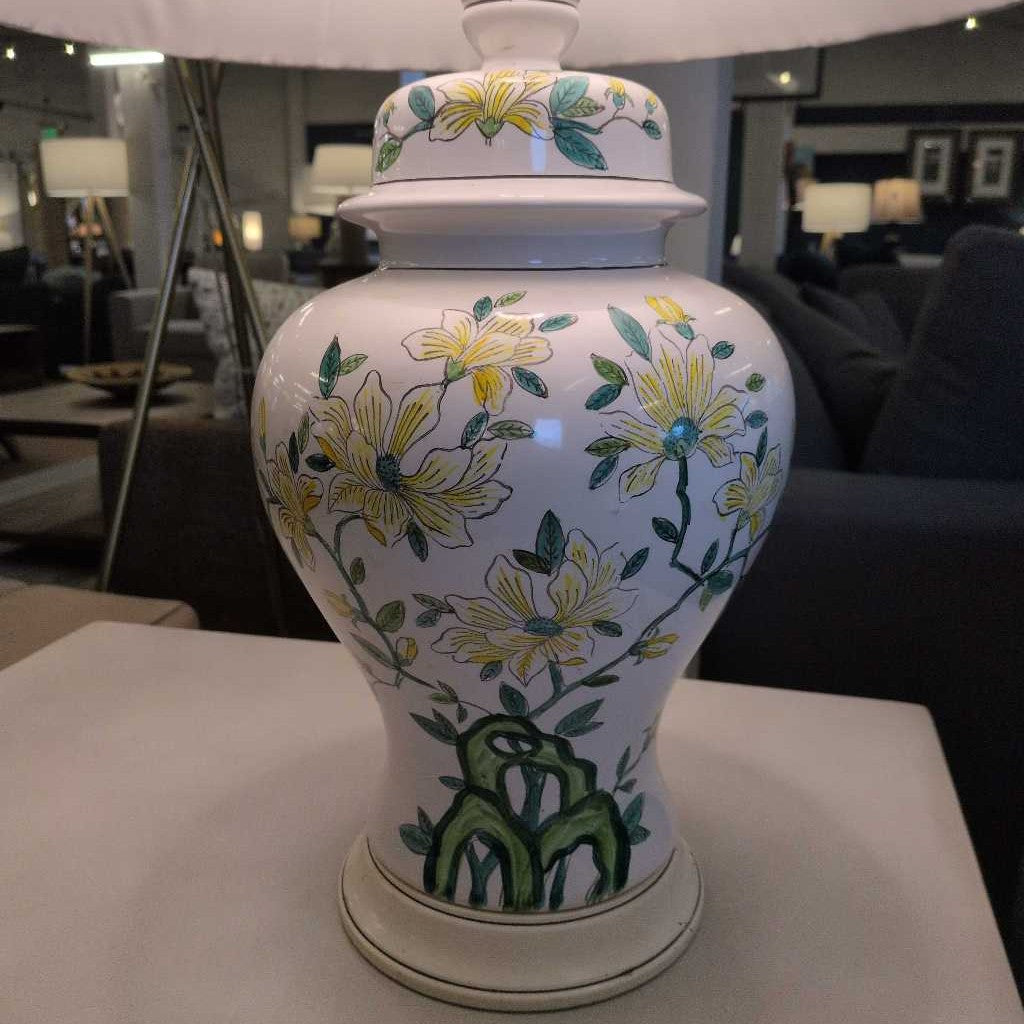 Vintage Yellow Floral Lamp LAMPS