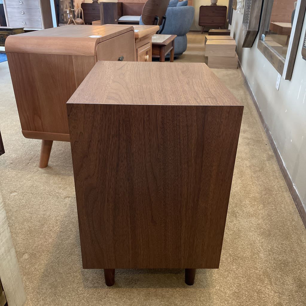 Walnut Two Drawer Nightstand C NIGHTSTANDS