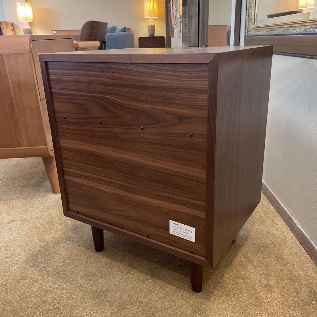 Walnut Two Drawer Nightstand C NIGHTSTANDS