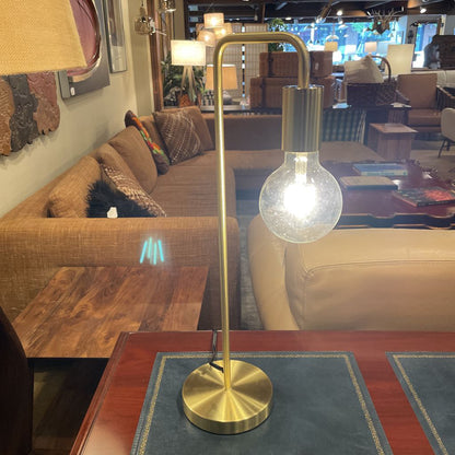 Gold Finish Pipe Table Lamp
