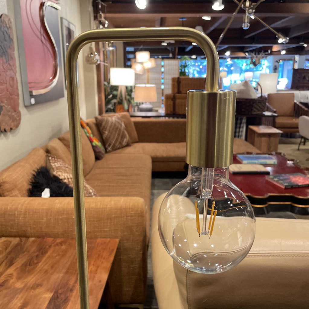 Gold Finish Pipe Table Lamp