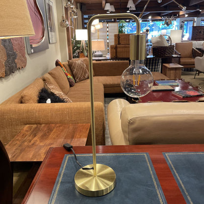 Gold Finish Pipe Table Lamp