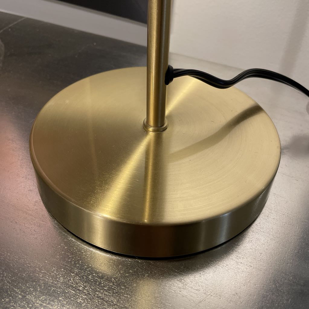 Gold Finish Pipe Table Lamp