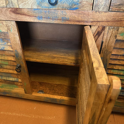 Distressed Shutter Sideboard