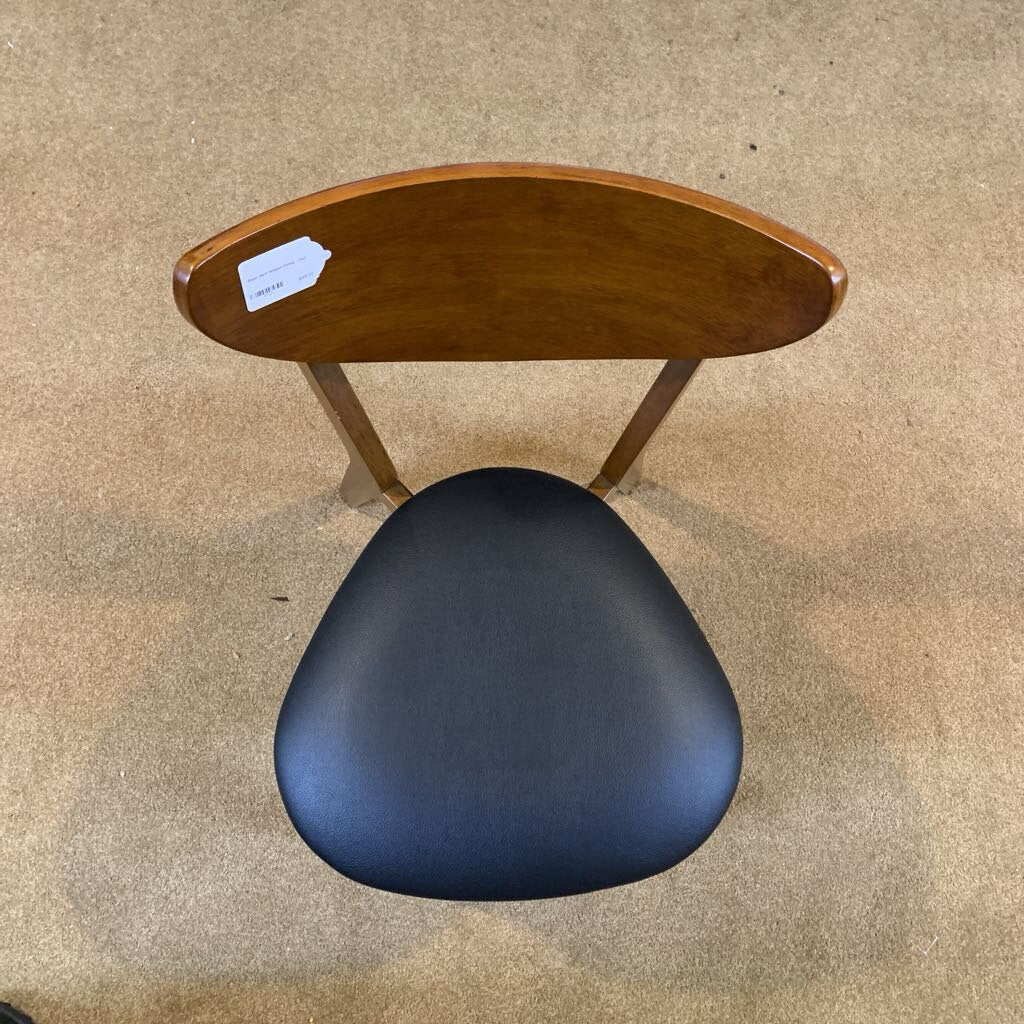 Black Seat Walnut Dining Chair