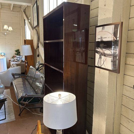 Dark Wood Lacquered Bookcase