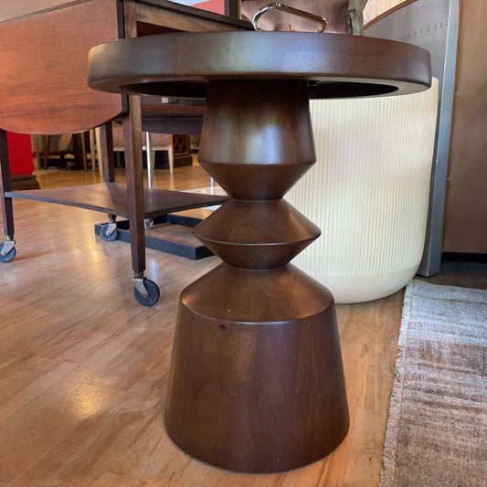 Wooden Chess Piece Side Table