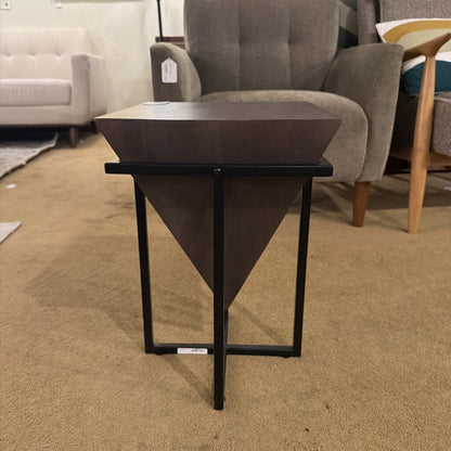 S. Grey Triangle Cube End Table
