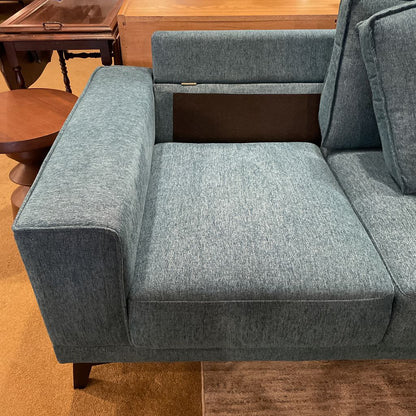 Teal Mod Loveseat