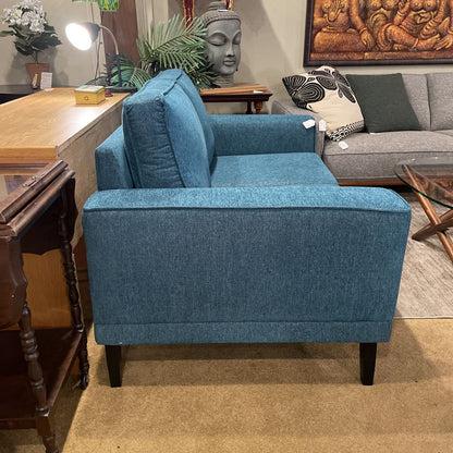 Teal Mod Loveseat