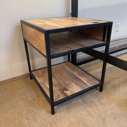 Industrial End Table