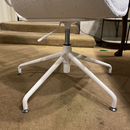 White Boucle Office Chair