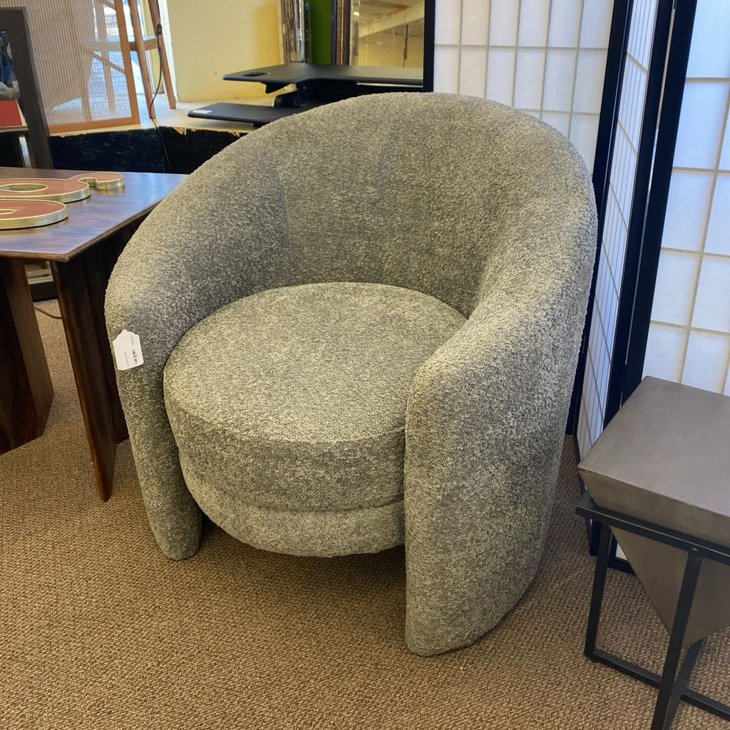 Grey Boucle Chair U ACCENT CHAIRS