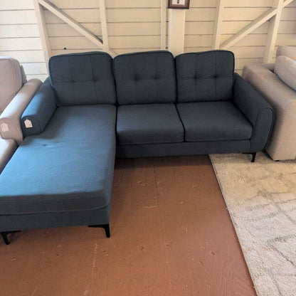 Slate Chaise blue sectional sofa