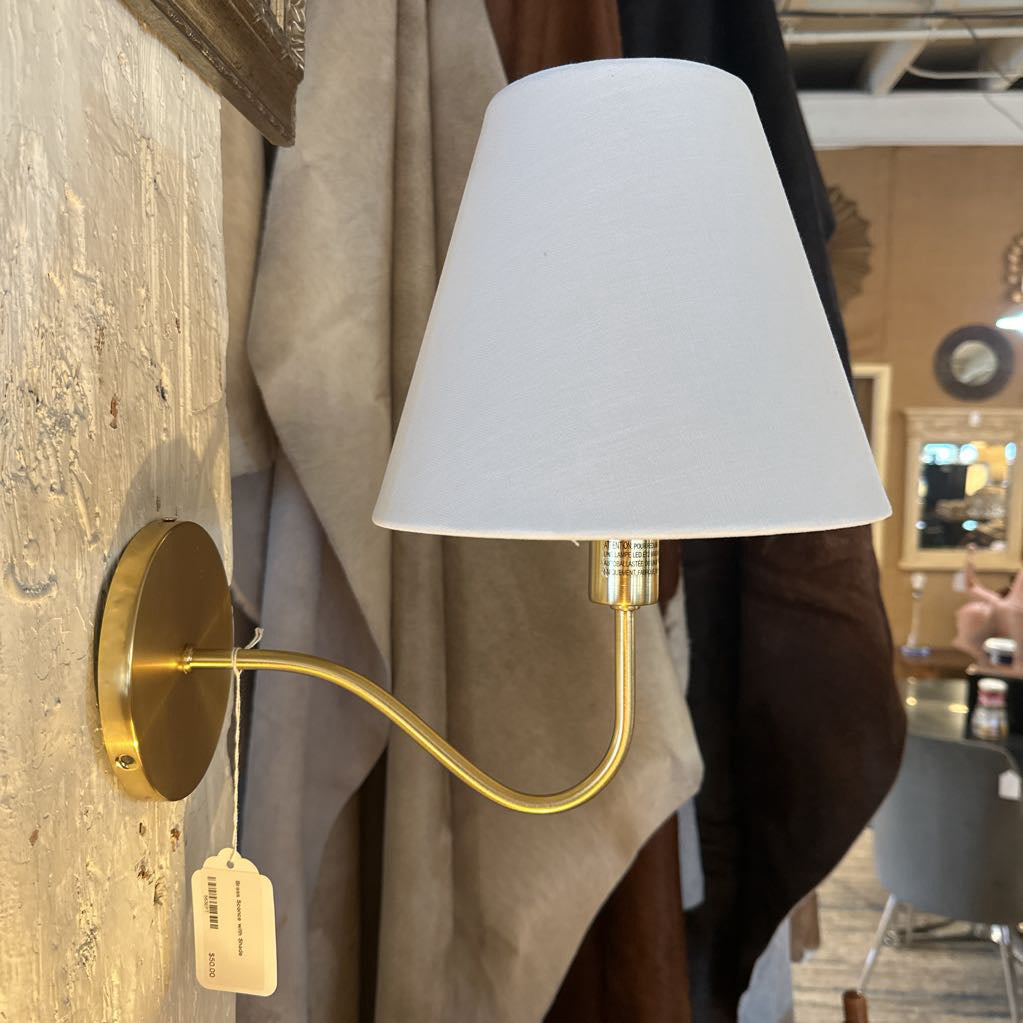 Brass Sconce with Shade LAMPS