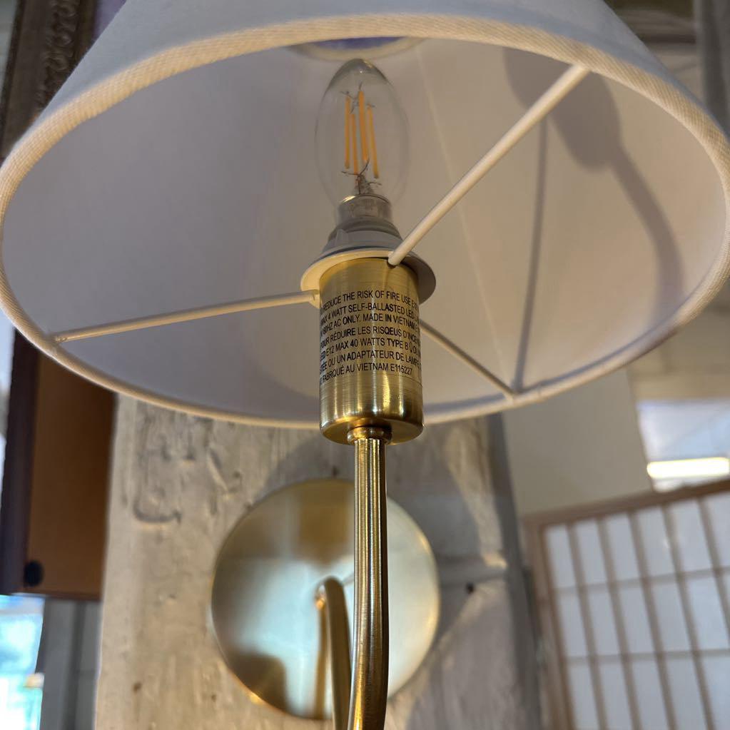 Brass Sconce with Shade LAMPS