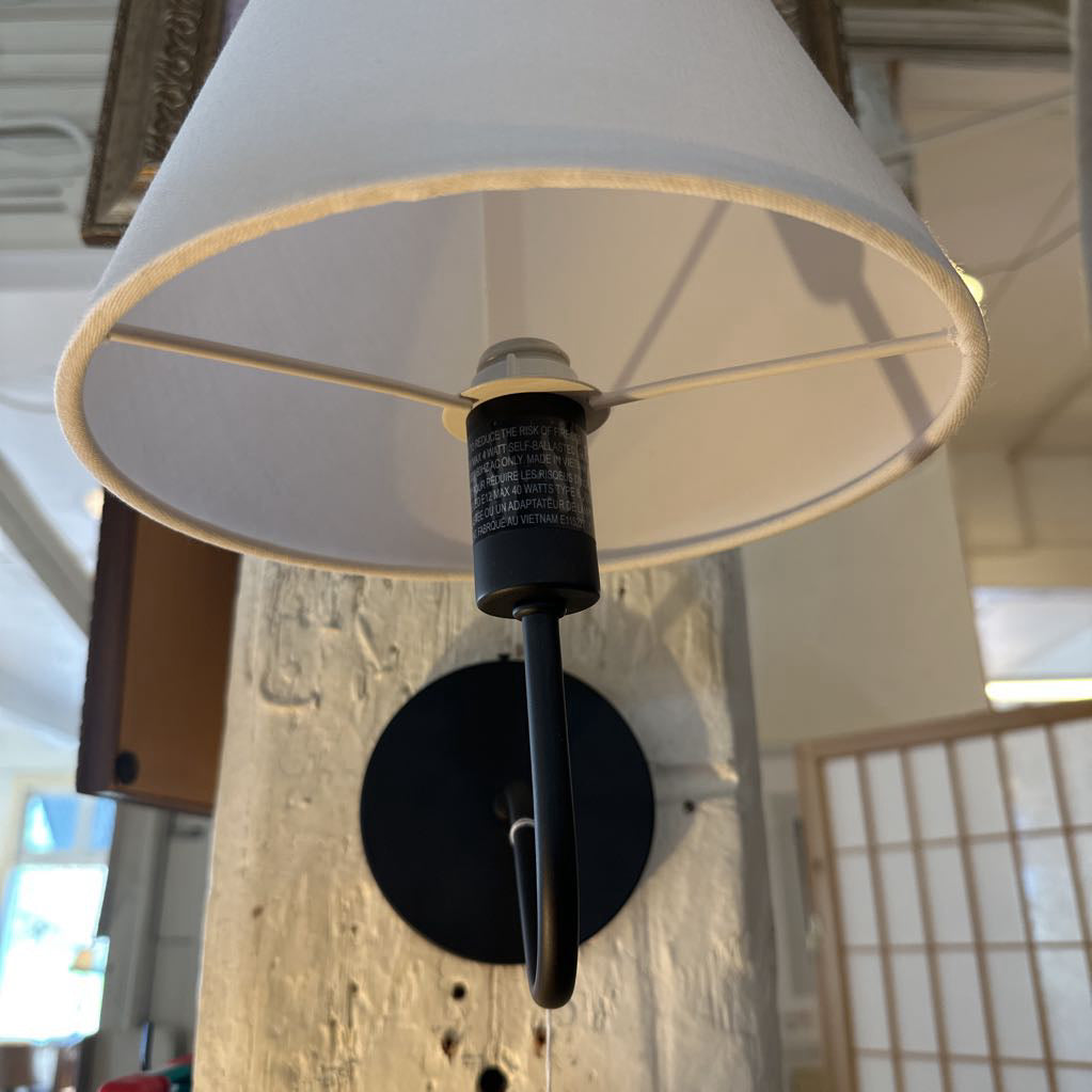 Black Sconce with Shade LAMPS