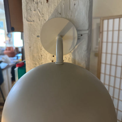 White Metal Dome Sconce Light LAMPS