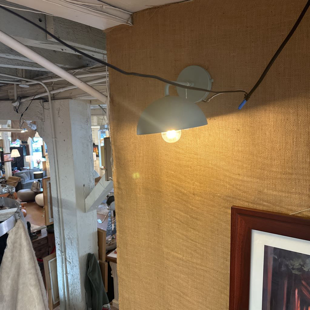 Green Metal Dome Sconce Light LAMPS