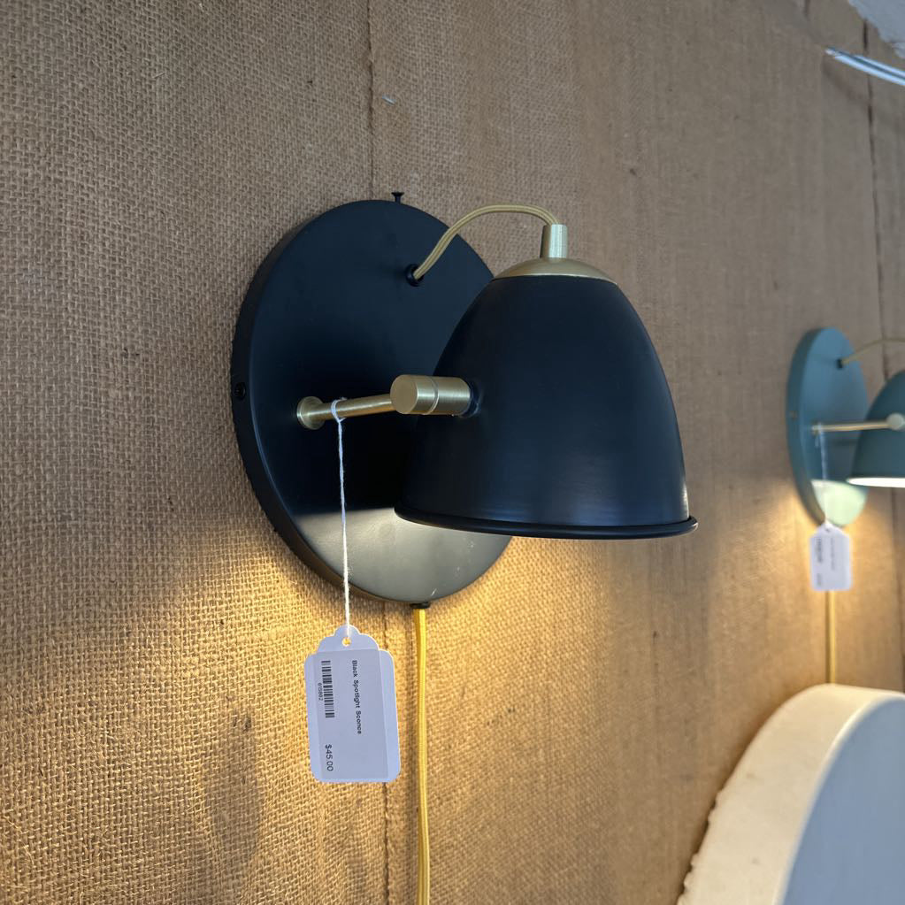Black Spotlight Sconce LAMPS