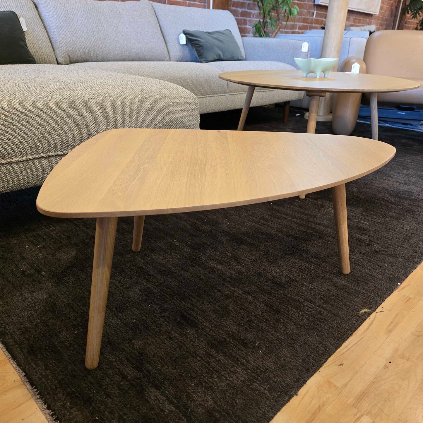 Oak Wedge Side Table