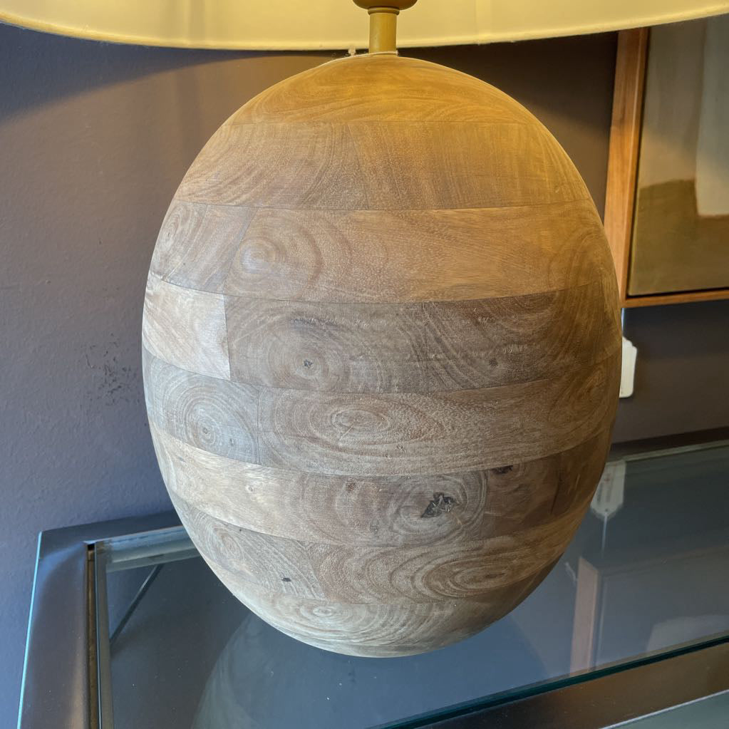 Large Mango Wood Table Lamp LAMPS